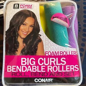 8pc large foam and bendable wire curlers